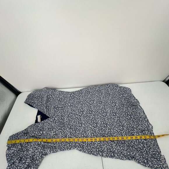 Abercrombie & Fitch Cottagecore M Blue White Floral Mini Dress Sweetheart V-Neck - Picture 8 of 10